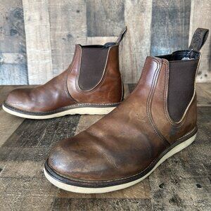Red Wing 3190 Heritage Chelsea Amber Harness Leather Work Boots Mens 10.5 D
